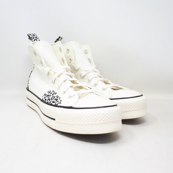 Converse Chuck Taylor Lift Platform Hi Animalier White Womens 10.5 Shoe Sneaker - Picture 4 of 12